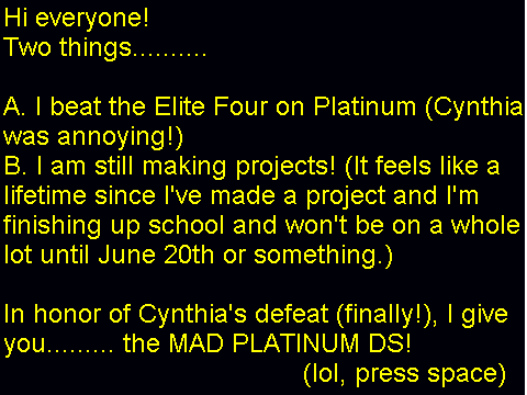 MAD PLATINUM DS!