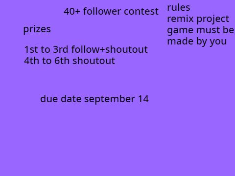 40+follower contest