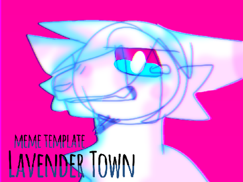 ✼ lavender town  ✼ meme template