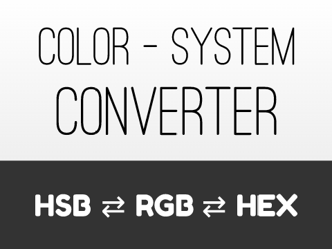 HSB  ⇄  RGB  ⇄  HEX