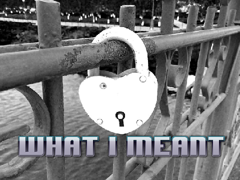 What I meant ~ a poem
