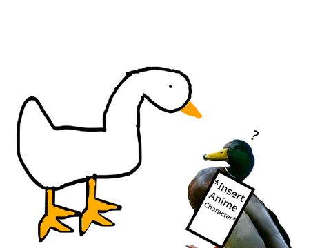IsGoose meets anime duck