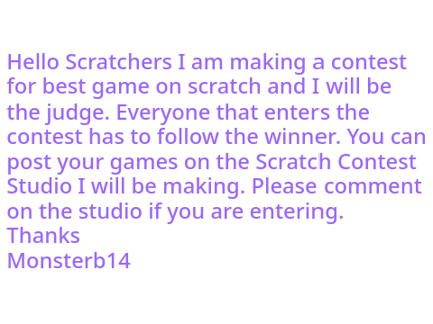 Scratch Contest