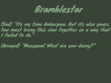 CALL BACK FOR BRAMBLESTAR
