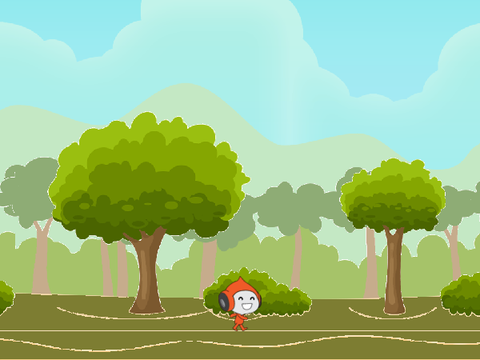 Parallax scrolling background