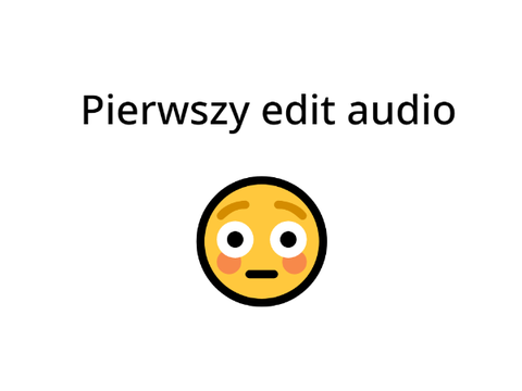 Pierwszy edit audio