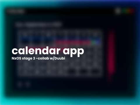 NxOS stage 3 - Calendar (my version)