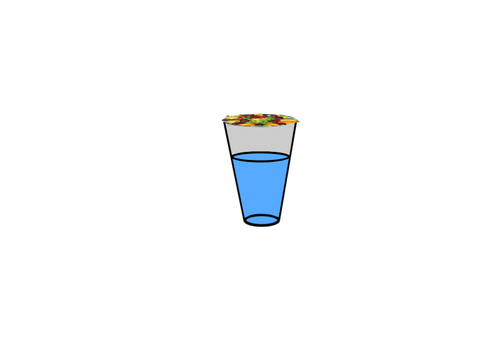 スイーツ入りの水