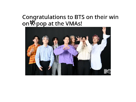 Congratulations to BTS!