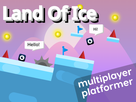 Land of Ice  || ☁ Multiplayer Scrolling Platformer #games #all 