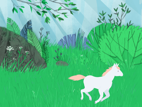 Loop animation of unicorn