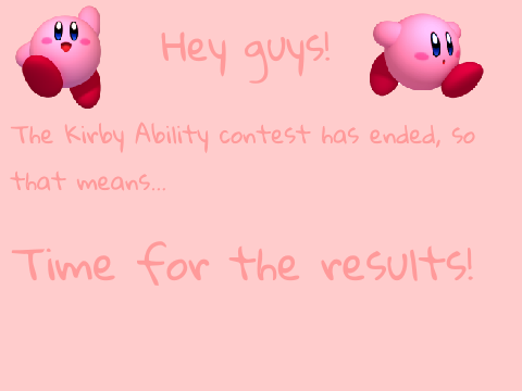 Kirby Copy Ability Contest RESULTS!