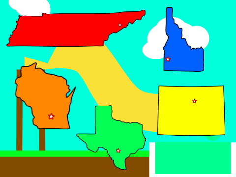 United States Water Slide Map
