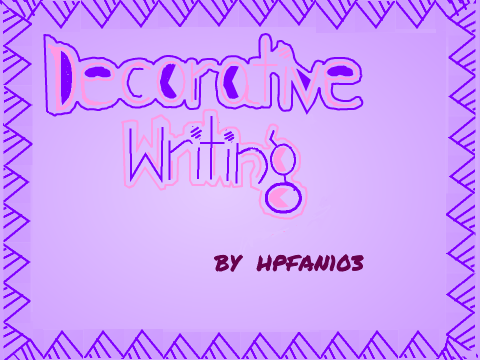 decorative writing