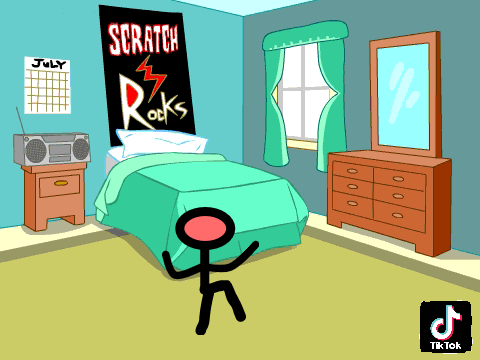 stickman hanging with the trend