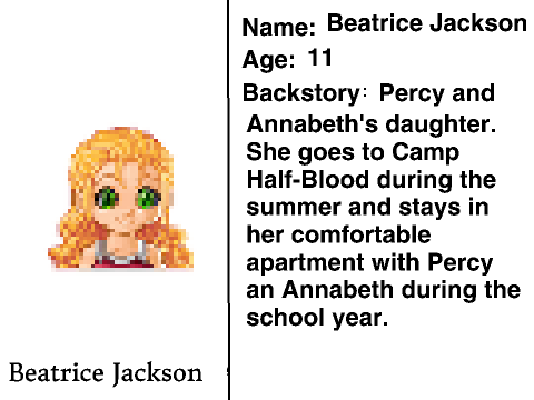 Camp Half Blood RPG template Beatrice Jackson