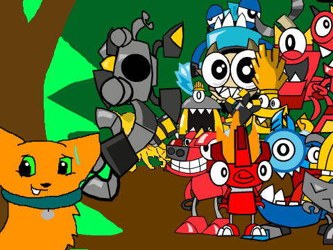 wild mixels stuck in the forest