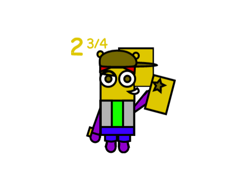 Harry-Styled Numberblock 2.75