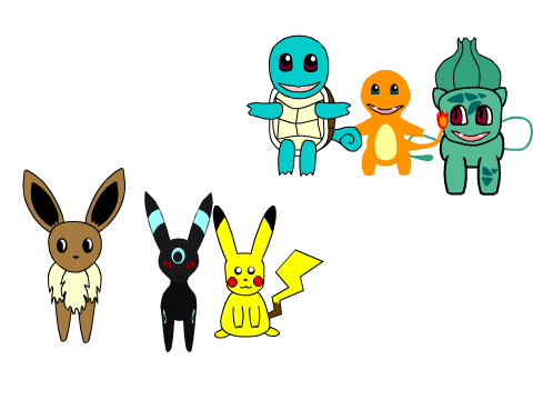 Pokemon give-away vectors