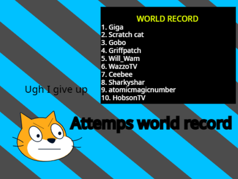 Scratch cat tries to beat WORLD RECORD V3.0