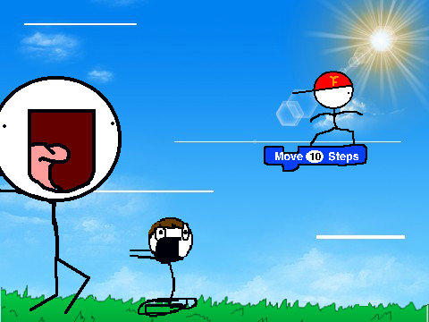 Add Yourself Running Away from a Giant Stickman remix
