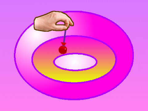 Water balloon on a string