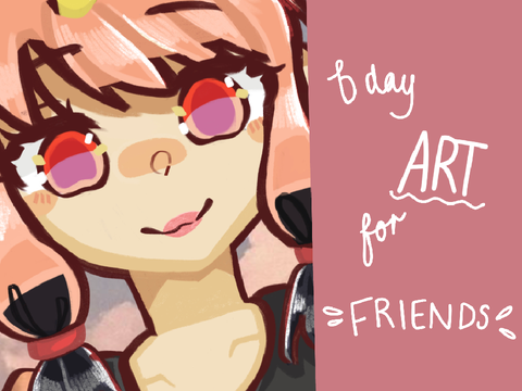 ❀ bday art for friends ❀