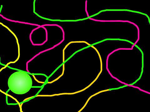 neon balls an animation