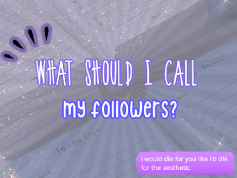 ❥ what should i call my followers ୧