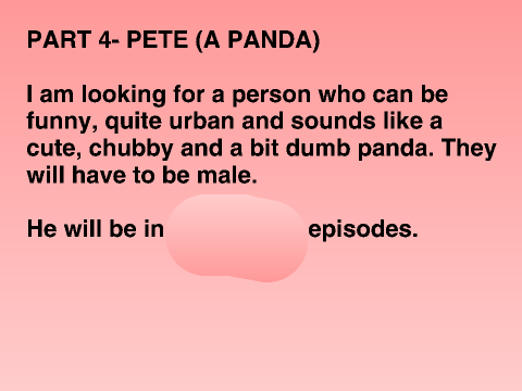 Voiceover Project No.1 Auditions Parts