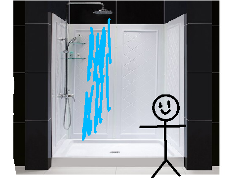 me in the shower