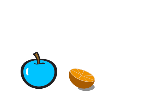 That's an blue apple and the annoying orange