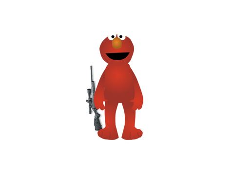 Elmo with a sniper