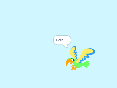 Parrot flying