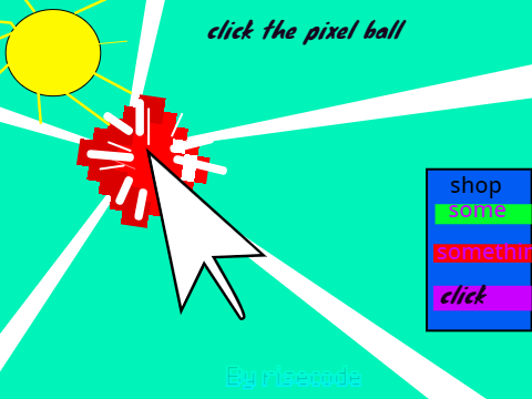 click the pixel ball . clicker 