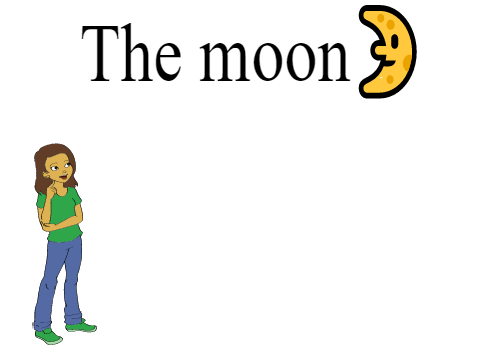 Abby telling about the moon