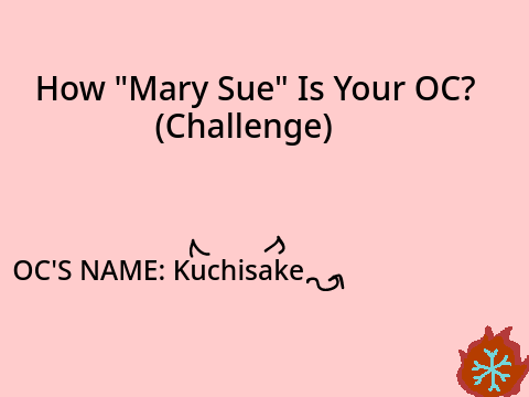 How "Mary-Sue" is Your OC?