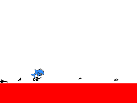 Shark vs lava platformer