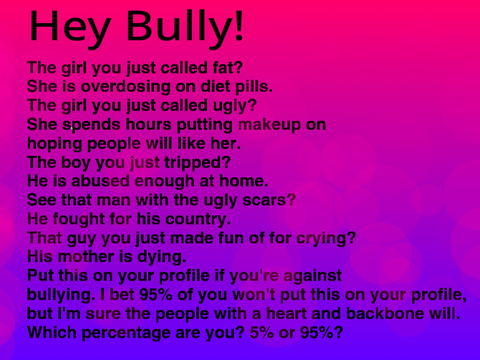 Hey Bully! Look over here!  (Remix this!) remix remix remix