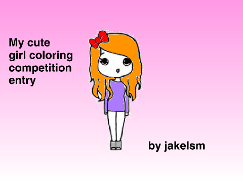 GIRL COLORING COMPETITION ENTRY