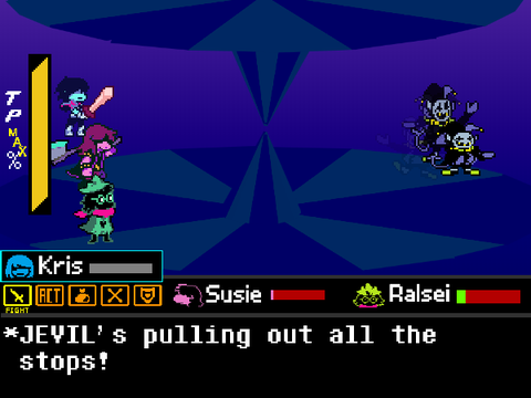 Deltarune Jevil Fight but you dont really die???
