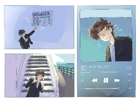 life by the sea fanart with lyrics