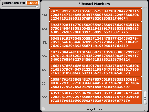 Fibonacci number generator