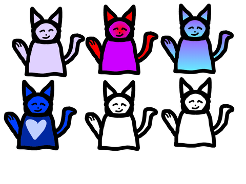 colored cat! remix remix remix