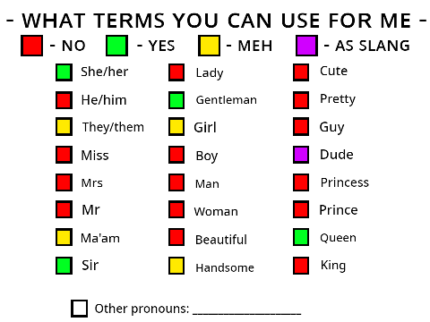 Terms you can use for me!