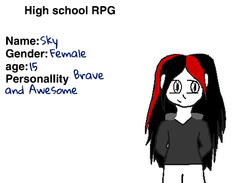 High School RPG sigh-up sheet remix