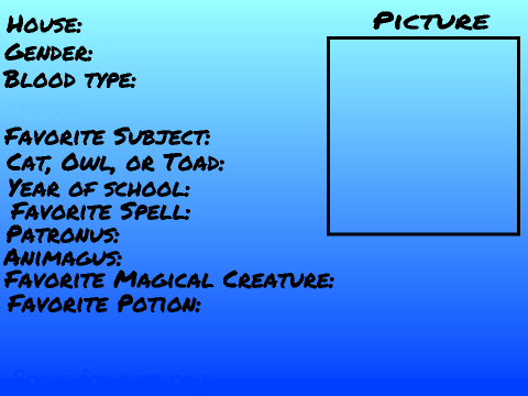 Harry Potter RP Bio