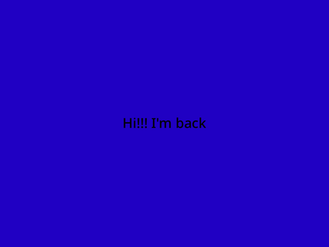 I’m back!