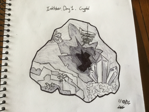 Inktober Day 1 . Crystal 