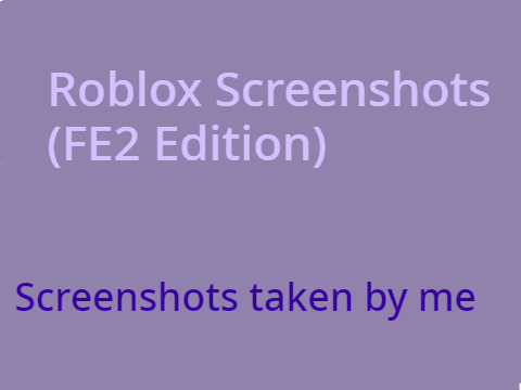 All roblox screensots (FE2 Edition)